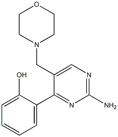 2-[2-Amino-5-[morpholinomethyl]pyrimidin-4-yl]phenol 结构式