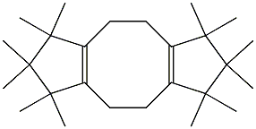 1,1,2,2,3,3,6,6,7,7,8,8-Dodecamethyl-1,2,3,4,5,6,7,8,9,10-decahydrodicyclopenta[a,e]cyclooctene 结构式