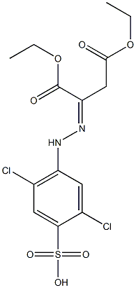 2,5-Dichloro-4-[N'-[1,2-bis(ethoxycarbonyl)ethylidene]hydrazino]benzenesulfonic acid 结构式