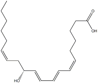 (12R,6Z,8E,10E,14Z)-12-Hydroxy-6,8,10,14-icosatetraenoic acid 结构式