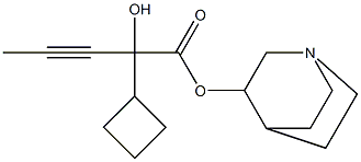 2-Cyclobutyl-2-hydroxy-3-pentynoic acid 1-azabicyclo[2.2.2]octan-3-yl ester 结构式