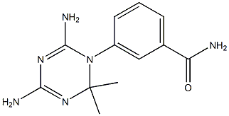 3-[(4,6-Diamino-1,2-dihydro-2,2-dimethyl-1,3,5-triazin)-1-yl]benzamide 结构式