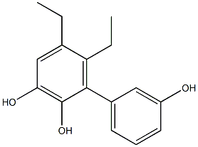 5,6-Diethyl-1,1'-biphenyl-2,3,3'-triol 结构式