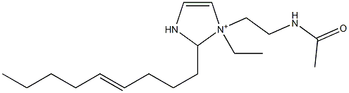 1-[2-(Acetylamino)ethyl]-1-ethyl-2-(4-nonenyl)-4-imidazoline-1-ium 结构式