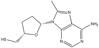 8-Methylthio-2',3'-dideoxyadenosine 结构式