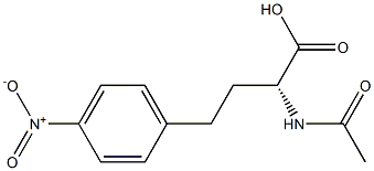 [R,(-)]-2-Acetylamino-4-(p-nitrophenyl)butyric acid 结构式