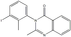 3-(3-Iodo-2-methylphenyl)-2-methylquinazolin-4(3H)-one 结构式