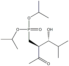 [(2S,3R)-2-Acetyl-3-hydroxy-4-methylpentyl]phosphonic acid diisopropyl ester 结构式