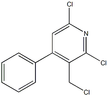 2,6-Dichloro-3-(chloromethyl)-4-phenylpyridine 结构式