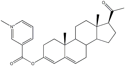 3-(20-Oxopregna-3,5-dien-3-yloxycarbonyl)-1-methylpyridinium 结构式