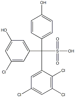 (3-Chloro-5-hydroxyphenyl)(2,3,5-trichlorophenyl)(4-hydroxyphenyl)methanesulfonic acid 结构式