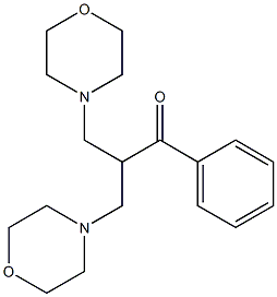 3-Morpholino-2-(morpholinomethyl)-1-phenyl-1-propanone 结构式