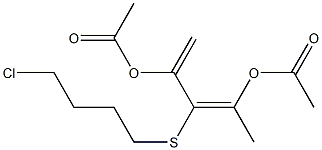 2,4-Diacetoxy-3-(4-chlorobutylthio)-1,3-pentadiene 结构式