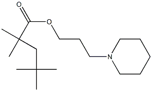 2,2,4,4-Tetramethylvaleric acid 3-piperidinopropyl ester 结构式