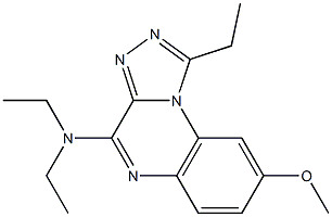 4-Diethylamino-8-methoxy-1-ethyl[1,2,4]triazolo[4,3-a]quinoxaline 结构式