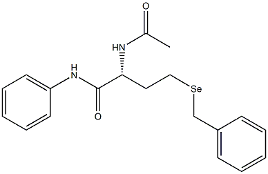 [R,(+)]-2-Acetylamino-4-(benzylseleno)-N-phenylbutyramide 结构式