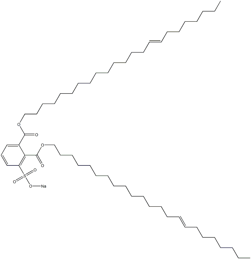 3-(Sodiosulfo)phthalic acid di(15-tricosenyl) ester 结构式