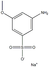 3-Amino-5-methoxybenzenesulfonic acid sodium salt 结构式