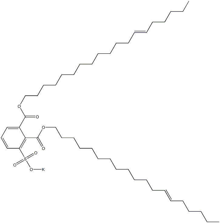 3-(Potassiosulfo)phthalic acid di(13-nonadecenyl) ester 结构式