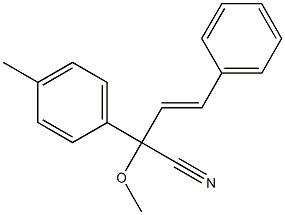 2-Methoxy-2-(4-methylphenyl)-4-phenyl-3-butenenitrile 结构式