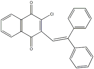 2-Chloro-3-(2,2-diphenylethenyl)-1,4-naphthoquinone 结构式