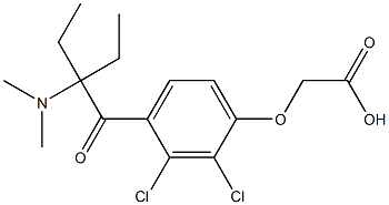 [2,3-Dichloro-4-[2-ethyl-2-(dimethylamino)butyryl]phenoxy]acetic acid 结构式