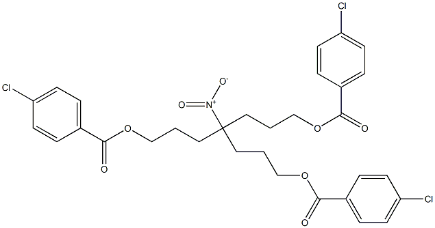 4-Nitro-4-[3-(4-chlorobenzoyloxy)propyl]heptane-1,7-diol bis(4-chlorobenzoate) 结构式