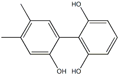 4',5'-Dimethyl-1,1'-biphenyl-2,2',6-triol 结构式