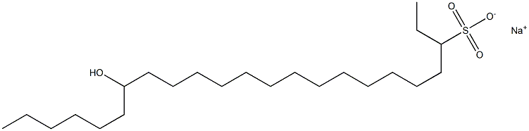 17-Hydroxytricosane-3-sulfonic acid sodium salt 结构式