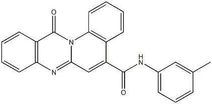 N-(3-Methylphenyl)-12-oxo-12H-quino[2,1-b]quinazoline-5-carboxamide 结构式