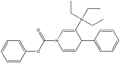 1,4-Dihydro-4-phenyl-3-(triethylsilyl)pyridine-1-carboxylic acid phenyl ester 结构式