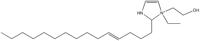 1-Ethyl-1-(2-hydroxyethyl)-2-(4-pentadecenyl)-4-imidazoline-1-ium 结构式