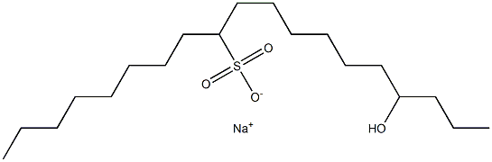 16-Hydroxynonadecane-9-sulfonic acid sodium salt 结构式