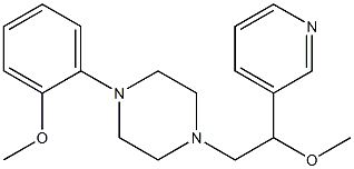 4-(o-Methoxyphenyl)-1-[2-methoxy-2-(3-pyridyl)ethyl]piperazine 结构式