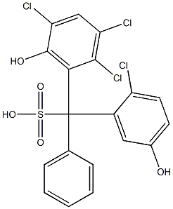 (2-Chloro-5-hydroxyphenyl)(2,3,5-trichloro-6-hydroxyphenyl)phenylmethanesulfonic acid 结构式