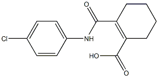 2-(p-Chlorophenylcarbamoyl)-1-cyclohexene-1-carboxylic acid 结构式
