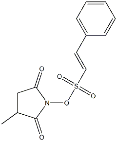 (E)-2-Phenylethenesulfonic acid 2,5-dioxo-3-methyl-1-pyrrolidinyl ester 结构式