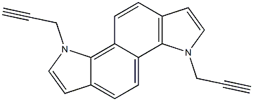 3,8-Dihydro-3,8-bis(2-propynyl)indolo[7,6-g]indole 结构式