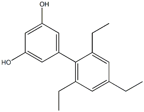 5-(2,4,6-Triethylphenyl)benzene-1,3-diol 结构式