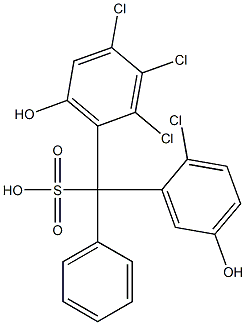 (2-Chloro-5-hydroxyphenyl)(2,3,4-trichloro-6-hydroxyphenyl)phenylmethanesulfonic acid 结构式