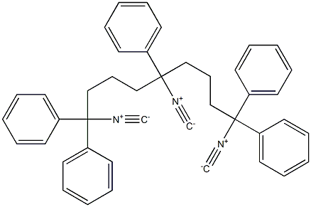 (1,1,5,9,9-Pentaphenylnonane-1,5,9-triyl)triisocyanide 结构式