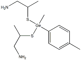 2,2'-[[Methyl(p-tolyl)germylene]bisthio]bis(propan-1-amine) 结构式