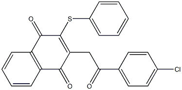 2-Phenylthio-3-[(4-chlorophenylcarbonyl)methyl]-1,4-naphthoquinone 结构式