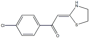 (E)-1-(4-Chlorophenyl)-2-(thiazolidin-2-ylidene)ethanone 结构式