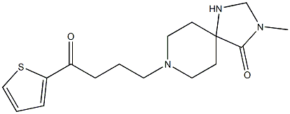 3-Methyl-8-[4-oxo-4-(2-thienyl)butyl]-1,3,8-triazaspiro[4.5]decan-4-one 结构式