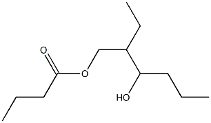 Butyric acid 2-ethyl-3-hydroxyhexyl ester 结构式