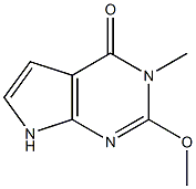 2-Methoxy-3-methyl-7H-pyrrolo[2,3-d]pyrimidin-4(3H)-one 结构式