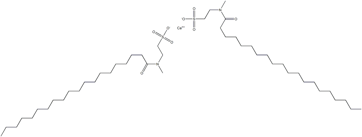 Bis[N-(1-oxoicosyl)-N-methyltaurine]calcium salt 结构式