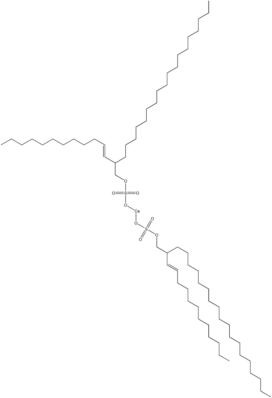 Bis[2-(1-dodecenyl)icosyloxysulfonyloxy]calcium 结构式