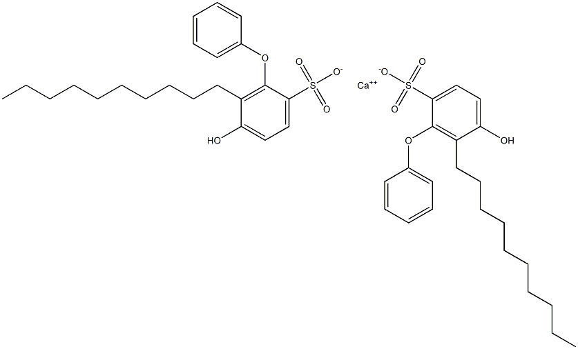 Bis(5-hydroxy-6-decyl[oxybisbenzene]-2-sulfonic acid)calcium salt 结构式